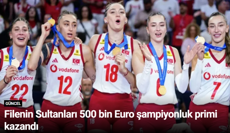 Filenin Sultanları 500 bin Euro şampiyonluk primi kazandı
