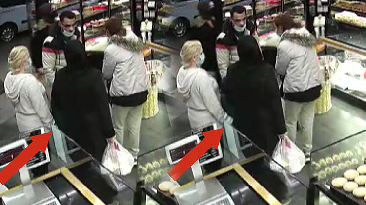 Fırında sıra bekleyen kadının cep telefonu ve cüzdanını böyle çaldılar