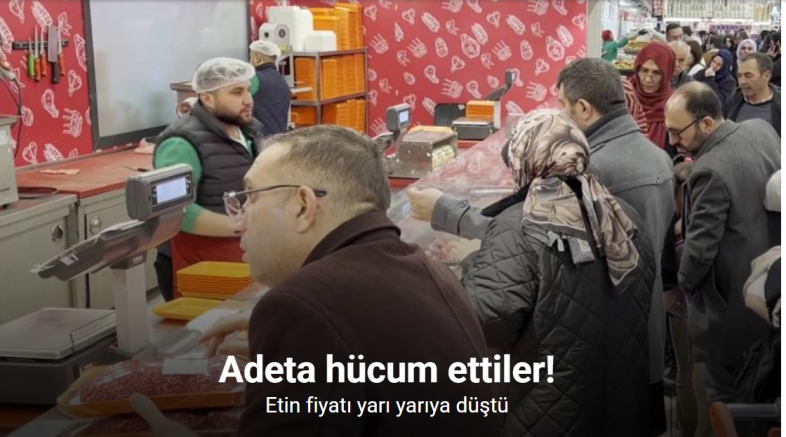 Fiyatı yarı yarıya düşen ete hücum ettiler