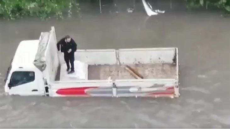 Fotoğraflar Ankara'dan geldi! Mahsur kaldı