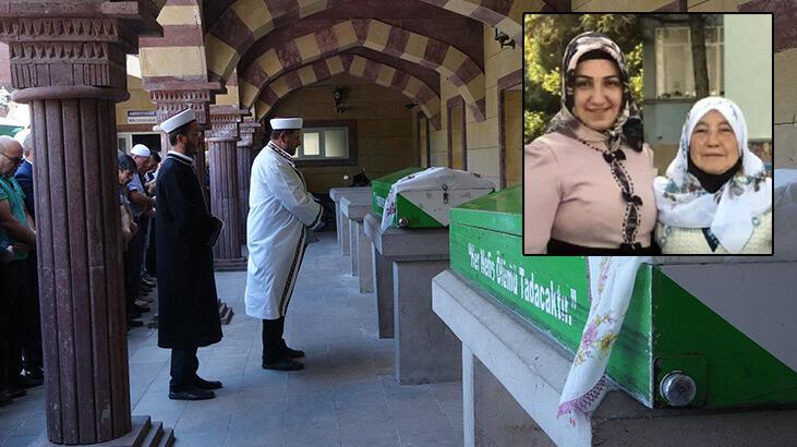 Freni boşalan vinçin çarptığı anne ve kızı toprağa verildi