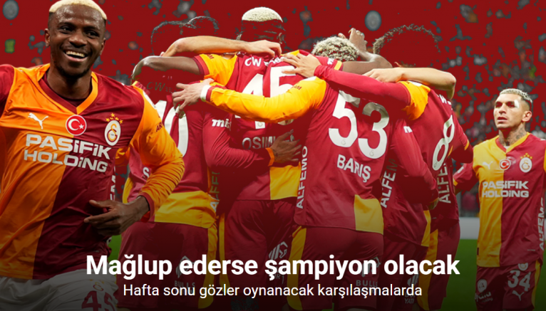 Galatasaray taraftarı önünde şampiyonluğunu ilan etmek istiyor