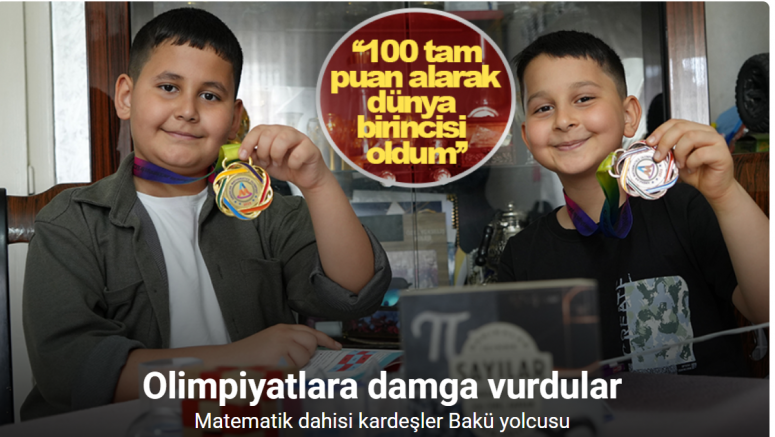Gaziantepli kardeşler matematik olimpiyatlarına damga vurdu