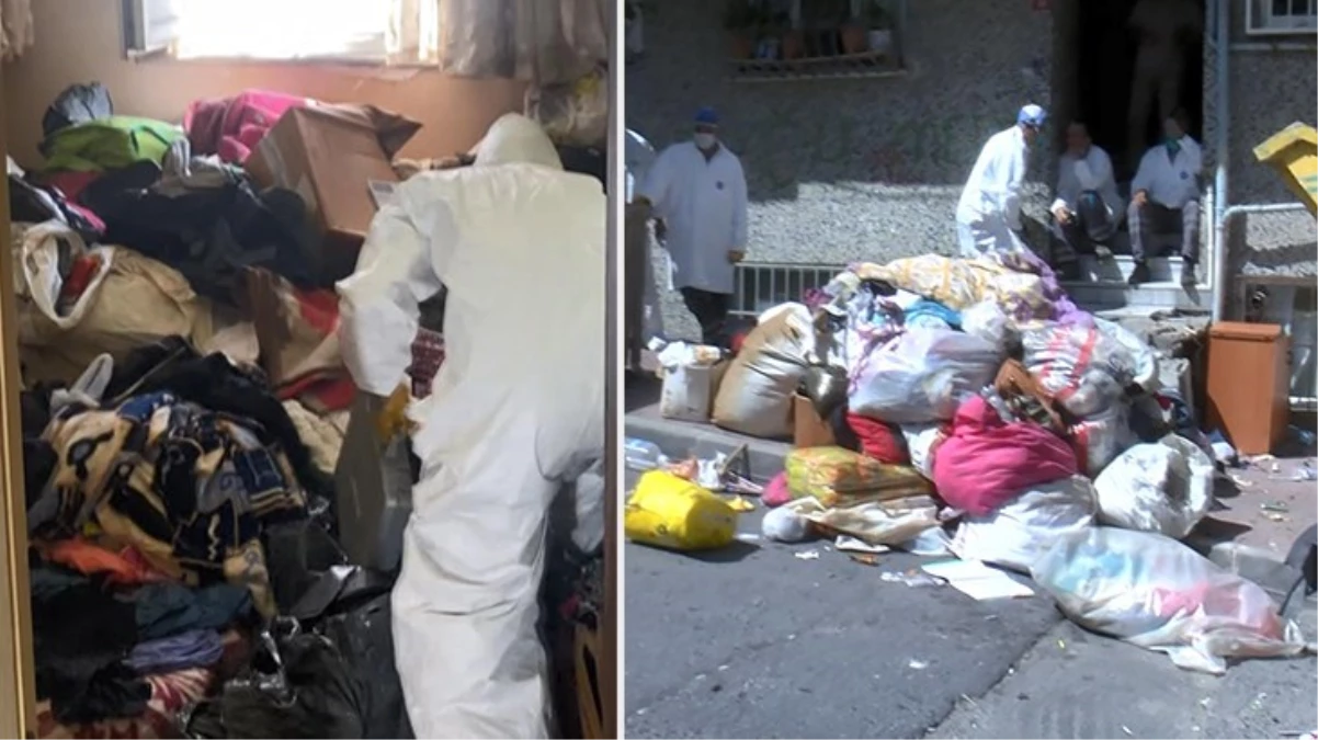Gaziosmanpaşa'da bir kadının evinden 5 ton çöp çıktı