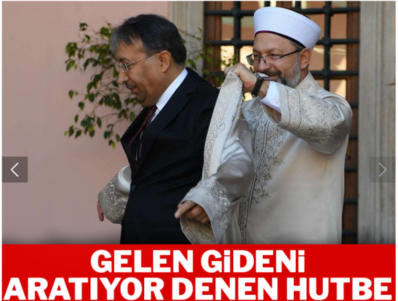 Gelen gideni aratıyor dedirten hutbe