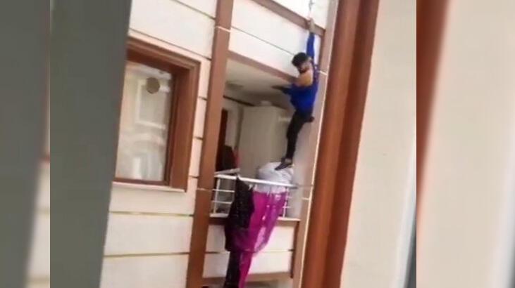 Genç kızın evini bastı, yakalanacağını anlayınca balkondan kaçtı