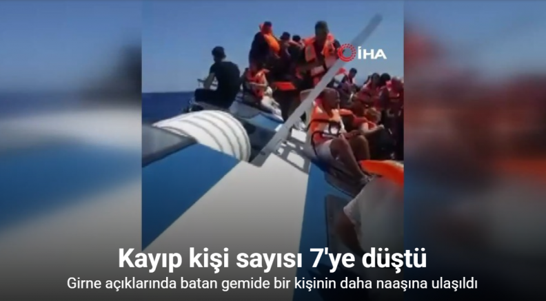 Girne açıklarında batan gemide bir kişinin daha naaşına ulaşıldı
