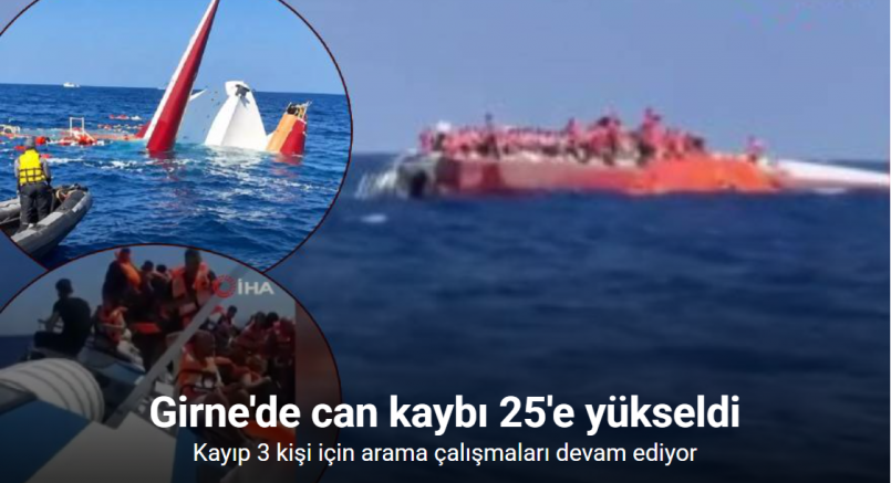 Girne'deki gemi faciasında bir naaşa daha ulaşıldı, can kaybı 25'e yükseldi