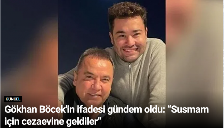 Gökhan Böcek'in ifadesi gündem oldu: “Susmam için cezaevine geldiler”