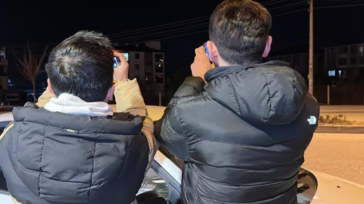 Gökyüzündeki parıltıyı gören telefona sarıldı! Gerçek kısa sürede ortaya çıktı