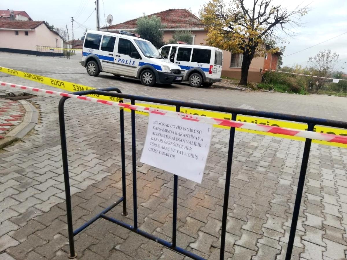 Gönen'de bir sokak karantinaya alındı