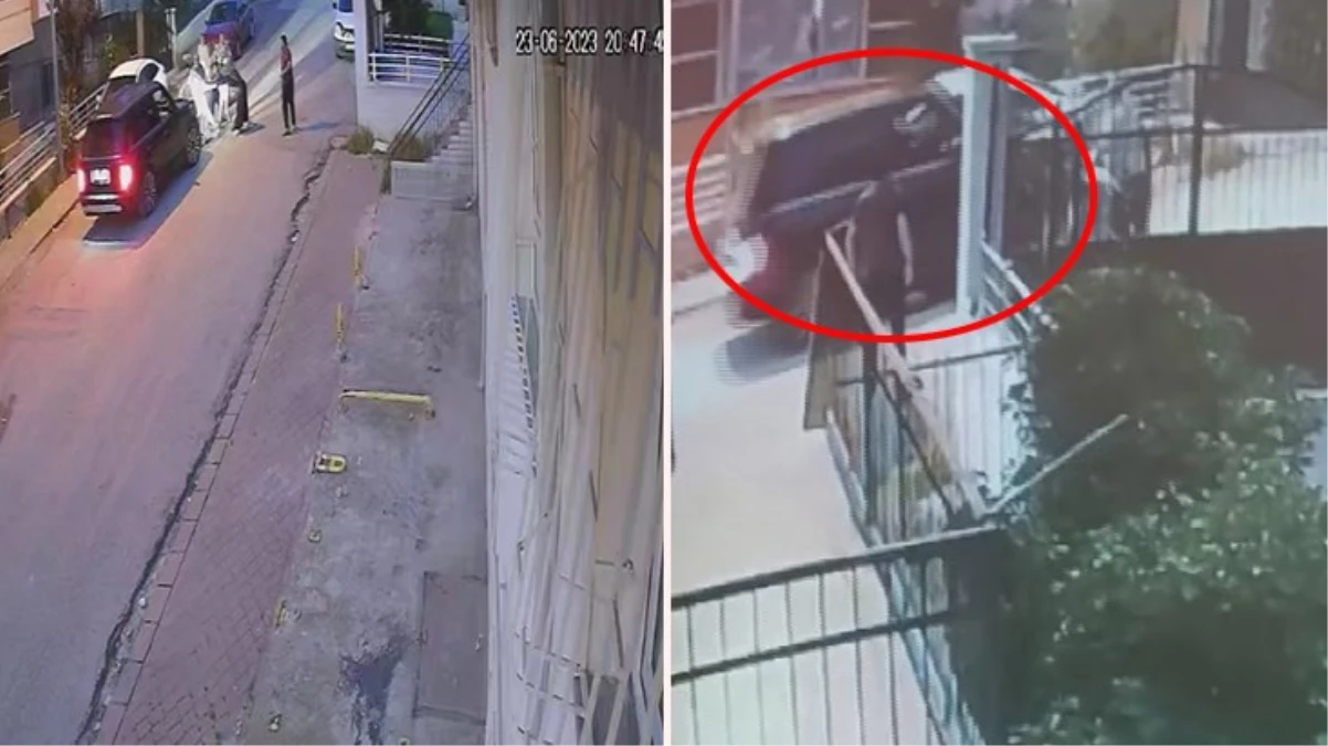 Gözü dönen öfkeli koca, eşinin dedesi ve kuzenini otomobille ezerek öldürdü! O anlar kamerada