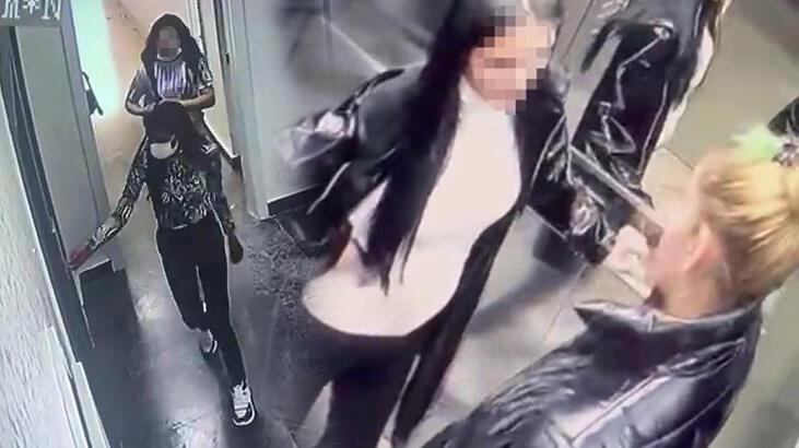Güvenlikli sitede hırsızlık! 2 genç kız yabancı taklidi yaparak içeriye girdiler