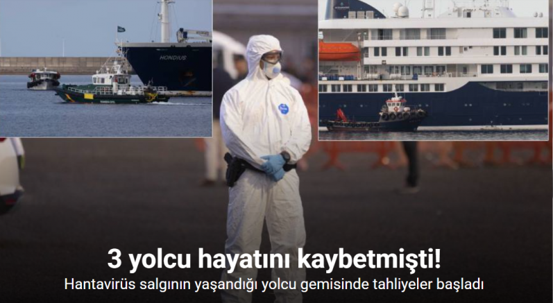 Hantavirüs salgının yaşandığı yolcu gemisinde tahliyeler başladı