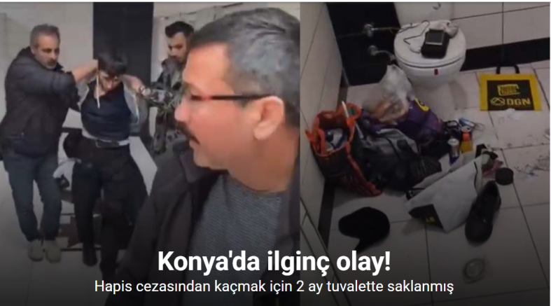 Hapis cezasından kaçmak için 2 ay tuvalette saklanmış
