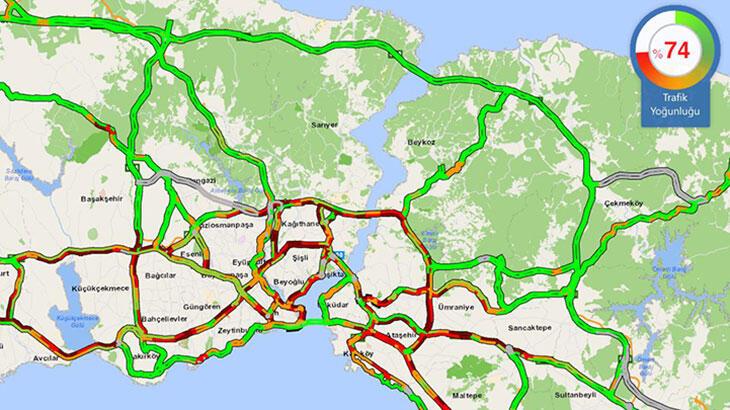Harita kızardı! İstanbul'da trafik adım adım ilerliyor