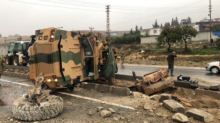 Hatay'da askeri araç devrildi! 3 asker yaralı