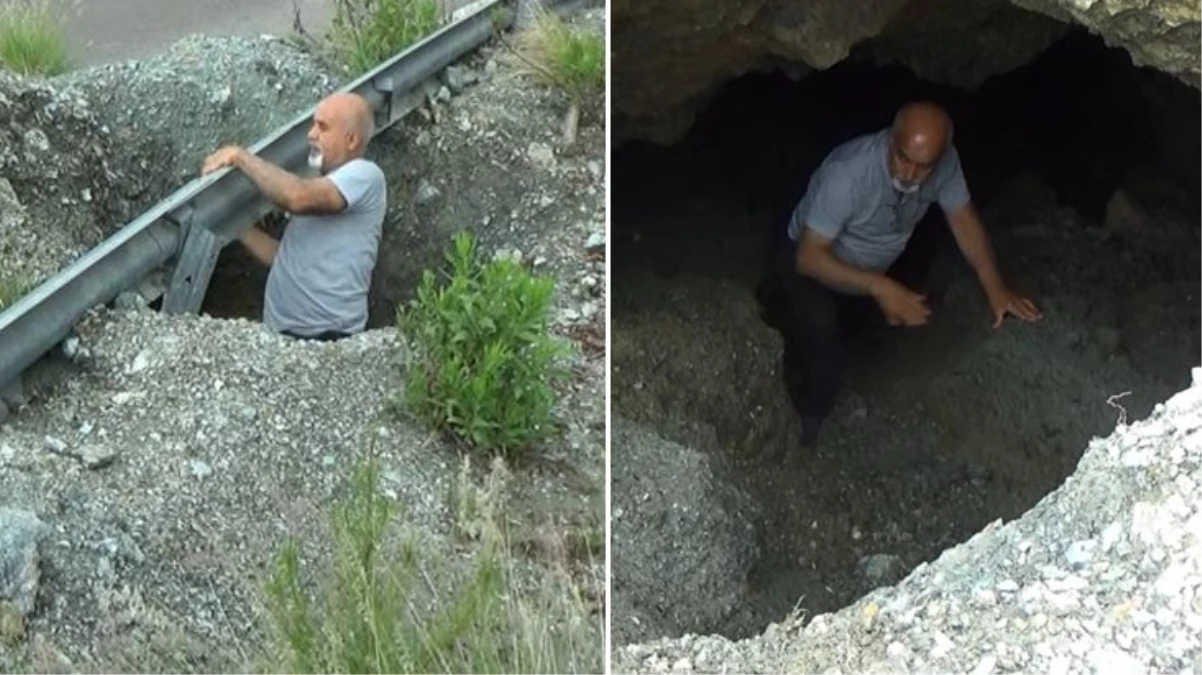 Hatay'da oluşan devasa çukur vatandaşları tedirgin etti! Yetkililere çağrıda bulundular