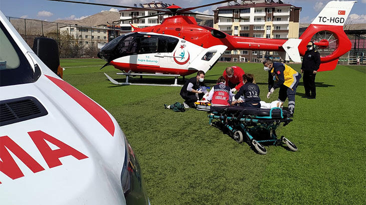 Helikopter stada indi! Ciddiyetini koruyor