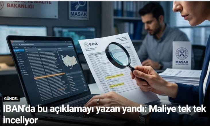IBAN'da bu açıklamayı yazan yandı: Maliye tek tek inceliyor