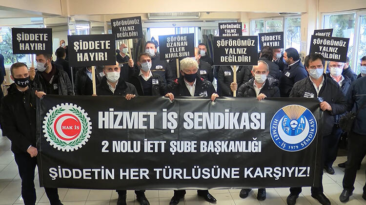 İETT şoförlerine yapılan saldırılar protesto edildi!