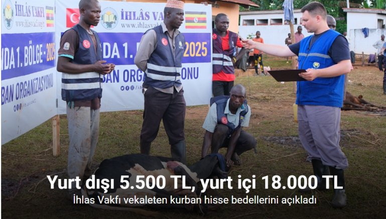 İhlas Vakfı vekaleten kurban hisse bedellerini açıkladı
