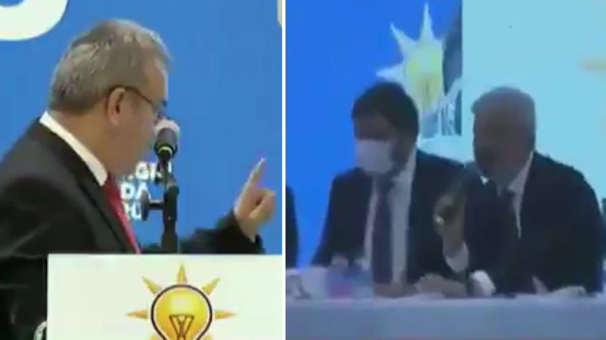 İl Başkanı kürsüde konuşurken Divan Kurulu'ndan uyarı geldi: Seni Cumhurbaşkanına şikayet ederim