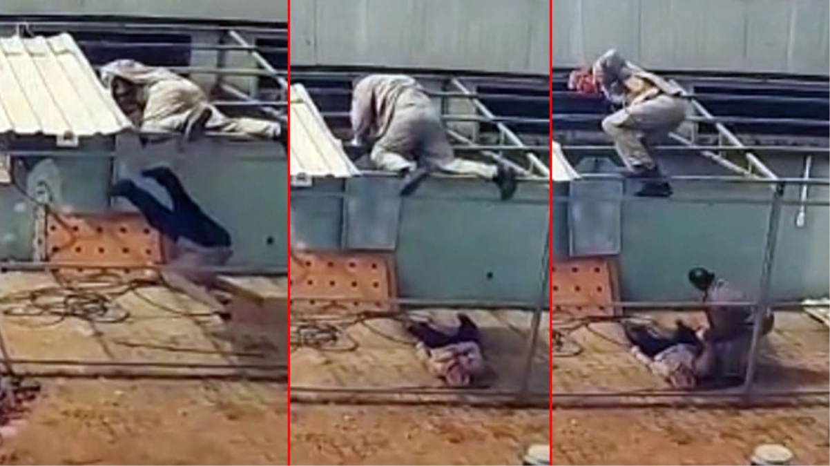 İnşaat ustası, 4 metre yükseklikten beton zemine düştü