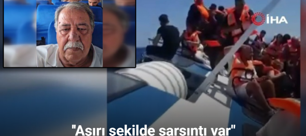 İnsanları ölüme getiren gemi su almaya başlayınca yaşananları kayıt altına aldı