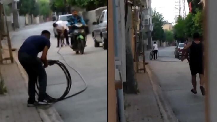 İnternet kablolarını çalan 2 hırsız, mahalleli tepki gösterince kaçtı