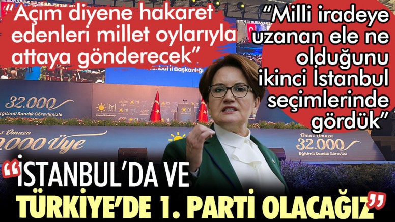 İstanbul'da konuştu: İstanbul'da da Türkiye'de de birinci parti olacağız