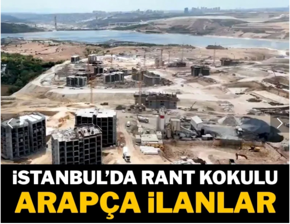 İstanbul'da rant kokulu Arapça ilanlar