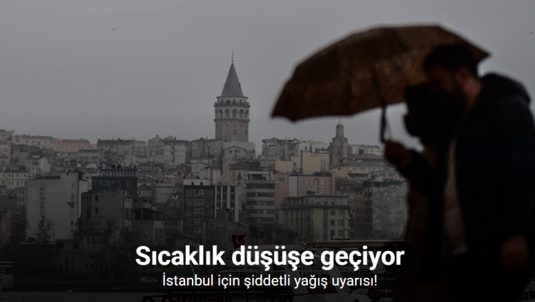 İstanbul için şiddetli yağış uyarısı