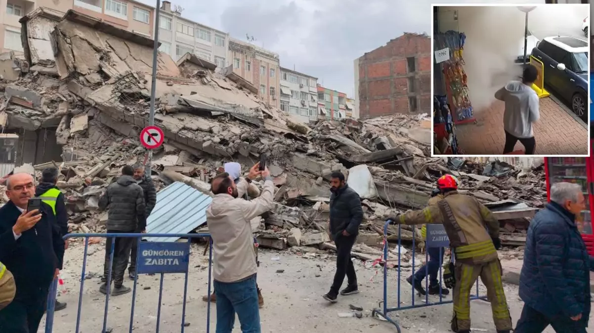 İstanbul'da 5 katlı bina yıkım çalışması sırasında çöktü