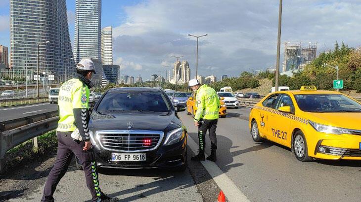 İstanbul'da çakar denetimi