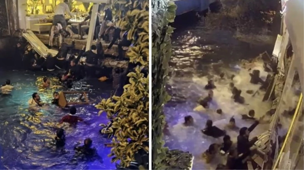 İstanbul'da iskelenin çökme anı kamerada! Titanik filmini aratmayan görüntüler