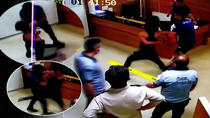 İstanbul’da polisin kurtardığı kadın, polise kafa attı