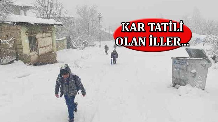 İşte kar tatili olan iller