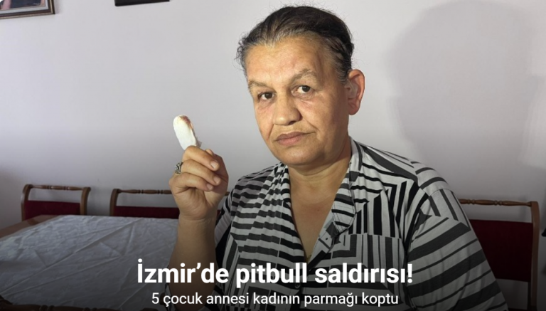 İzmir’de pitbull saldırısı: 5 çocuk annesi kadının parmağı koptu