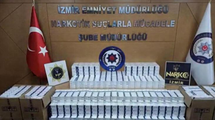 İzmir'de 282 bin 117 sentetik ecza hap ele geçirildi!