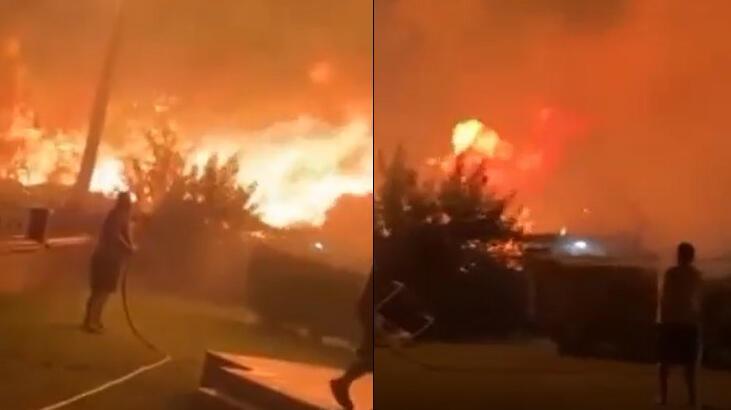 İzmir’de evlere yakın noktada yangın