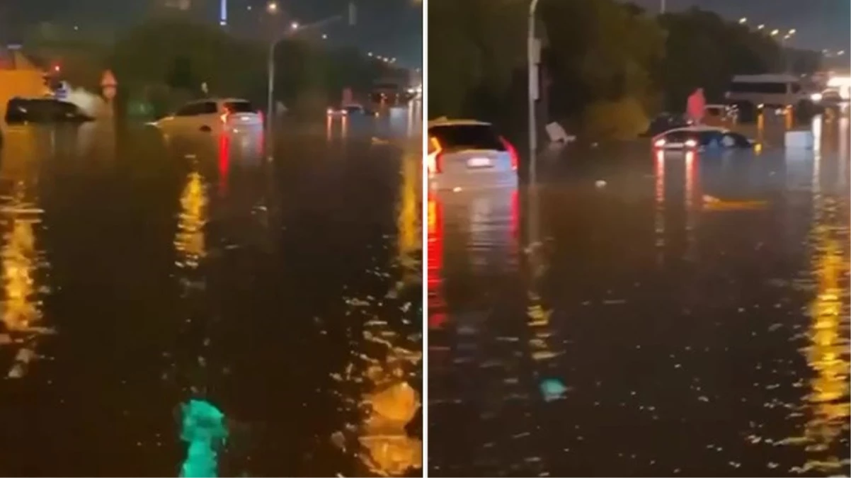 İzmir'de sağanak yağış hayatı felç etti! Araçlar suya gömüldü