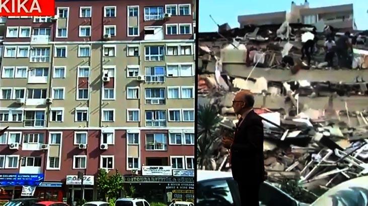 İzmir'deki depremde en dikkat çeken bina!