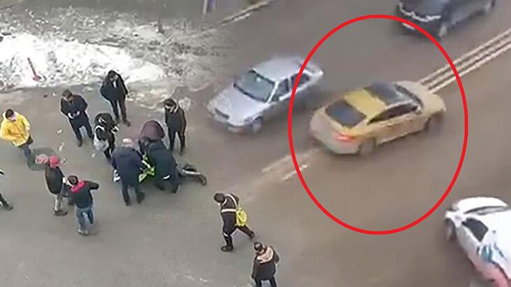 Kaçmak isterken polisi 15 metre sürükledi, gören yardıma koştu