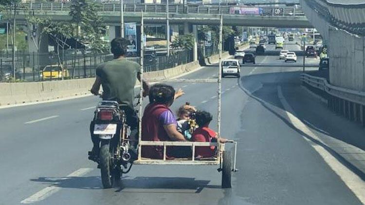 Kadıköy D-100'de tehlikeli yolculuk