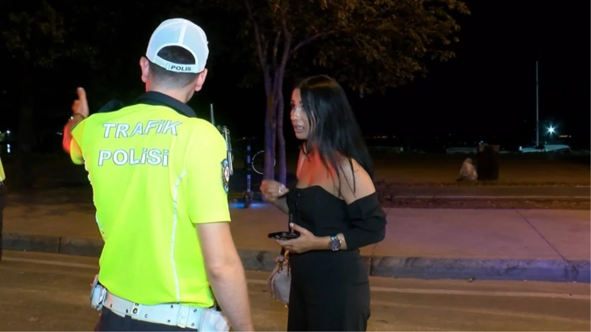 Kadın sürücü polisleri böyle tehdit etti: Şimdi ararım ve buraya yığarım