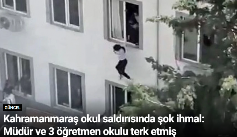 Kahramanmaraş okul saldırısında şok ihmal: Müdür ve 3 öğretmen okulu terk etmiş