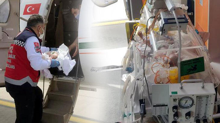 Kalp hastası iki bebek, ambulans uçakla sevk edildi