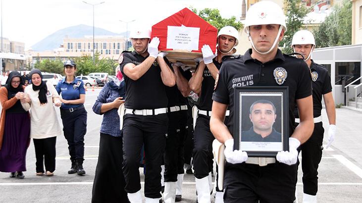 Kalp krizinden hayatını kaybeden polis için tören düzenlendi