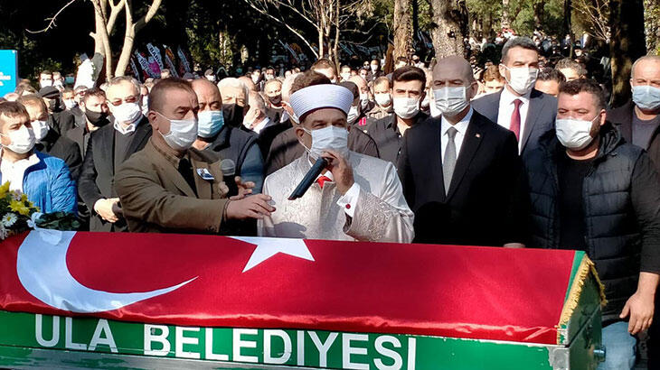 Kalp krizinden ölen Ula Belediye Başkanı İsmail Akkaya son yolculuğuna uğurlandı